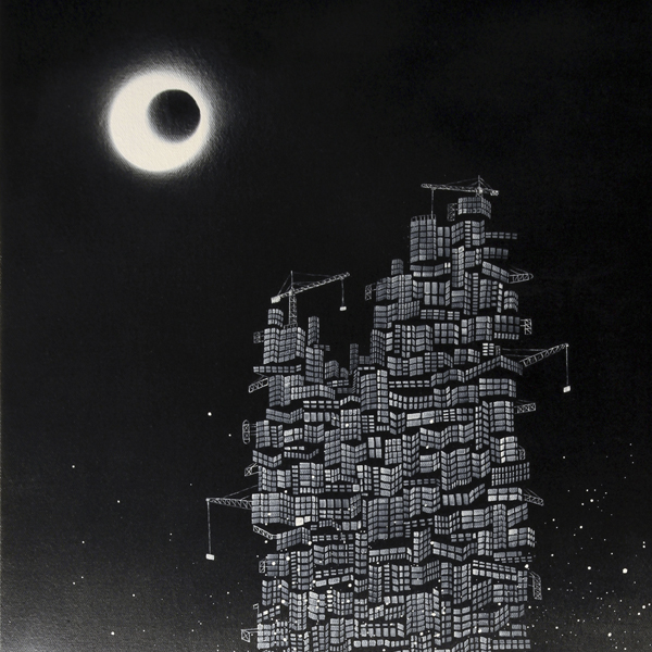 " Lost City No.10 - Tower of Babel ", 100x60cm, Acrylic on canvas, 2010