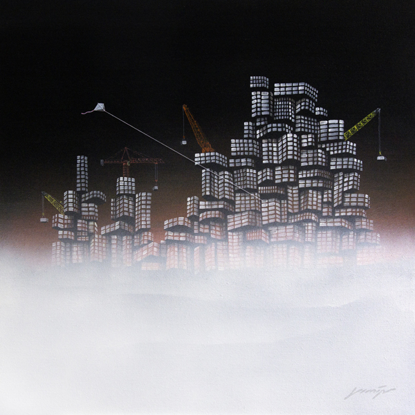 " Lost City No.17 ", 80x80cm, Acrylic on canvas, 2012