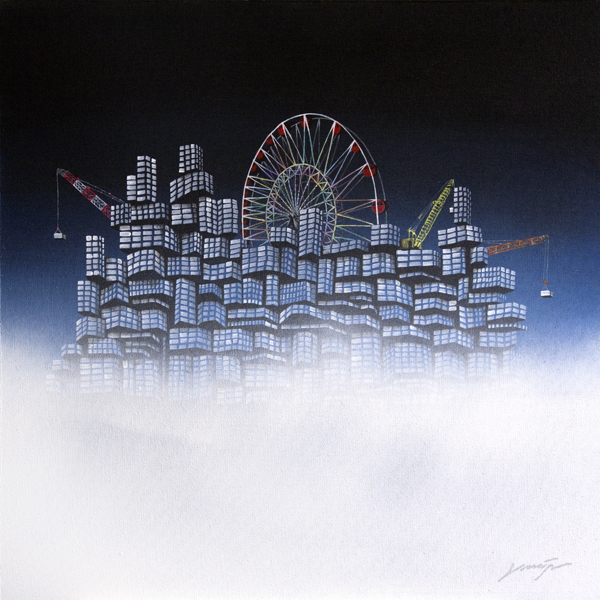 " Lost City No.18 ", 80x80cm, Acrylic on canvas, 2012