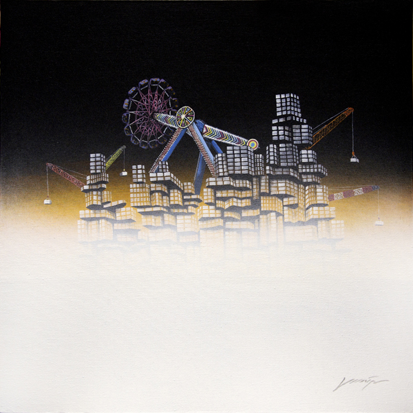 " Lost City No.19 ", 80x80cm, Acrylic on canvas, 2012
