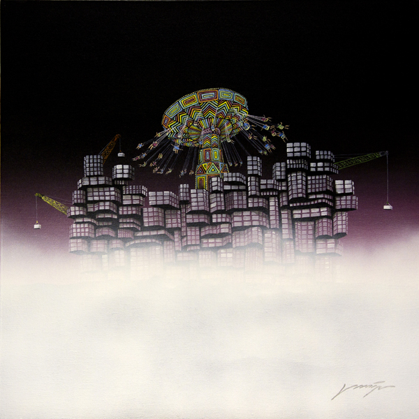 " Lost City No.21 ", 80x80cm, Acrylic on canvas, 2012